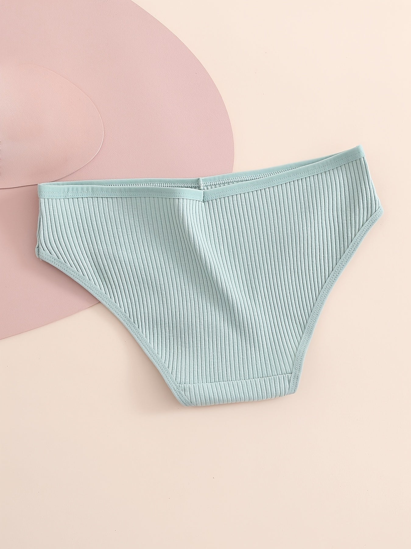 8 women's briefs with ribbed design, breathable and stretchy for comfort.