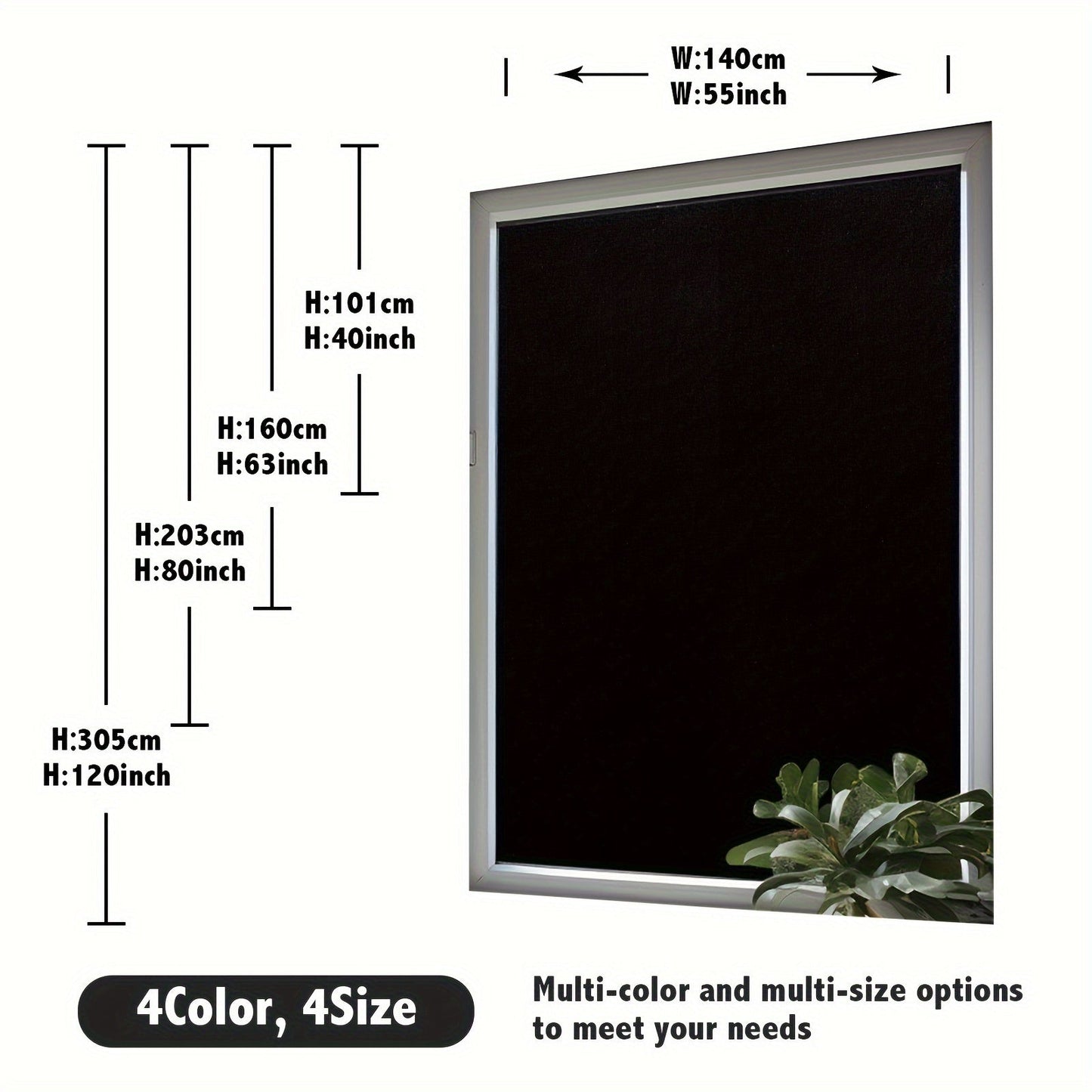 Convenient Adjustable Blackout Curtain - No-Tool Installation, Perfect for Bedrooms, Living Rooms, Nurseries & Dorms - Blocks UV Rays, Easy to Clean