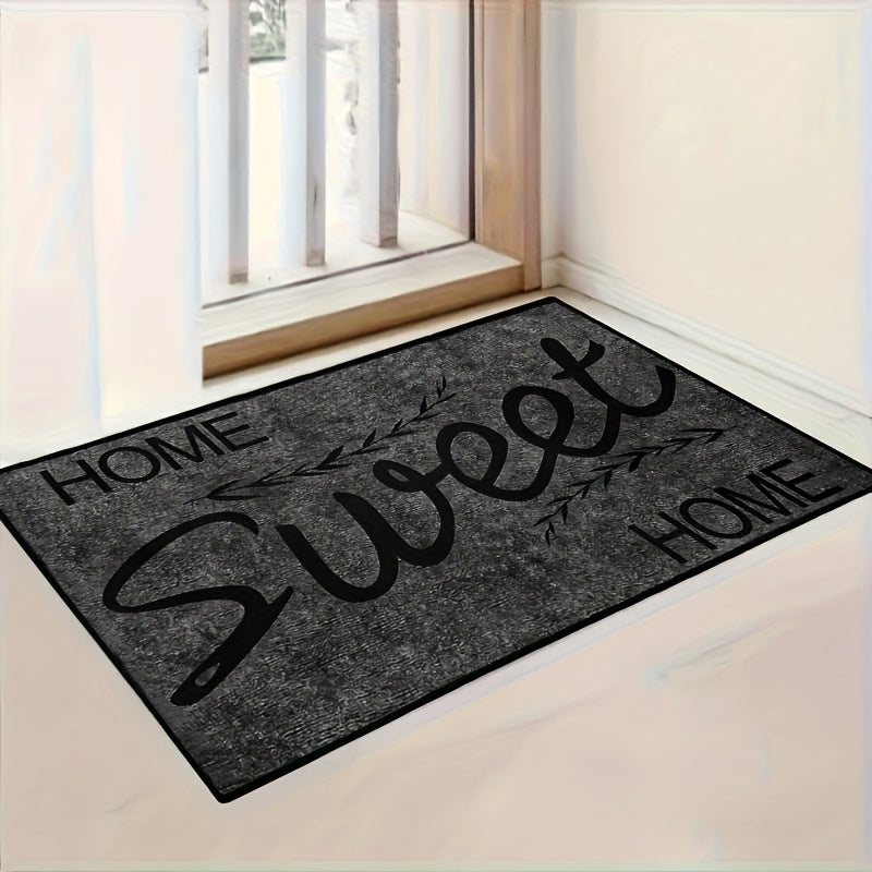 Dirt-resistant welcome doormat designed with modern geometric pattern, ideal for indoor and outdoor use. This low pile entrance mat is absorbent and suitable for use in living rooms, bedrooms, bathrooms, kitchens, balconies, and patios.