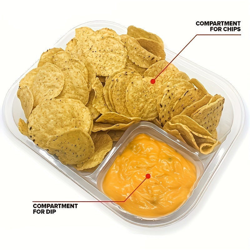 32-Pack of 12oz Disposable Plastic Nacho Trays - Ideal for Cheese Dips, Movie Nights, and Carnival Parties