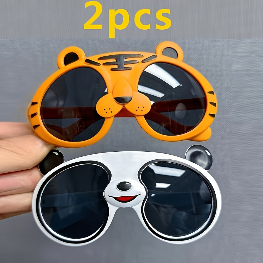 Outdoor Cartoon Panda Glasses for Kids, with Optional Glasses Case, a Cute and Fashionable Gift for Children.