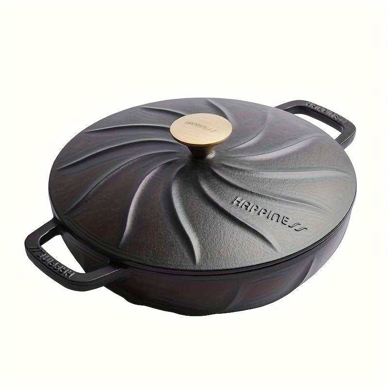 Multifunctional 27.0cm Cast Iron Stew Pot - Suitable for Gas, Oven & Grill - Great for Home Kitchens