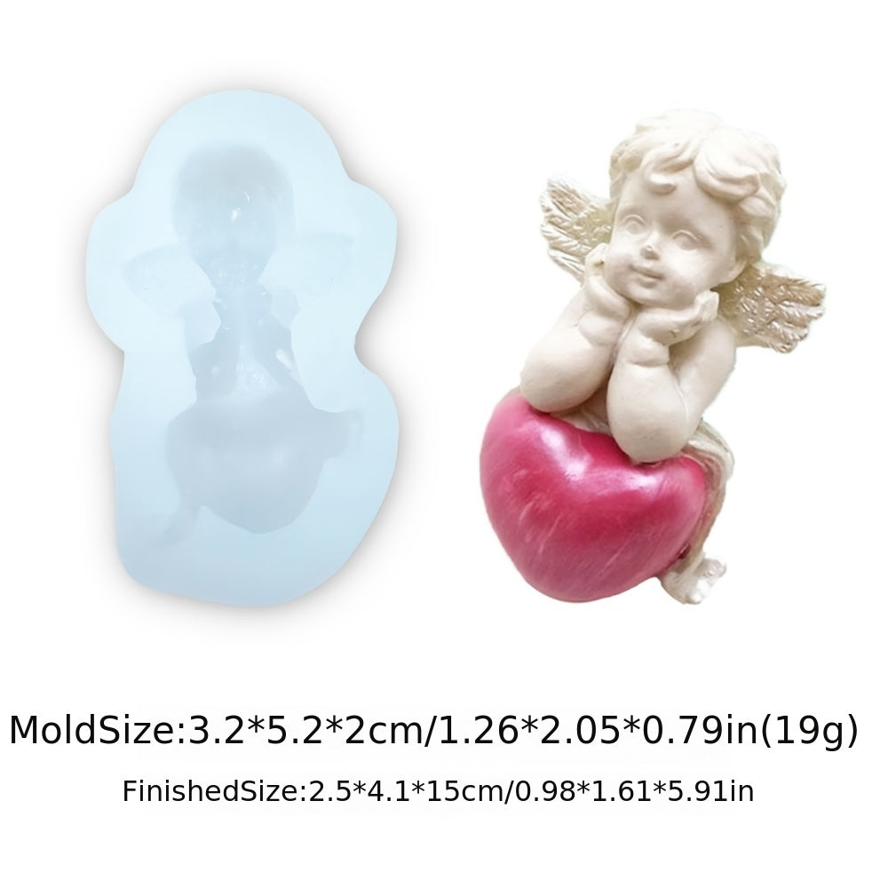 One cute Cupid and Angel silicone fondant mold perfect for creating DIY cake decorations and molding chocolate.