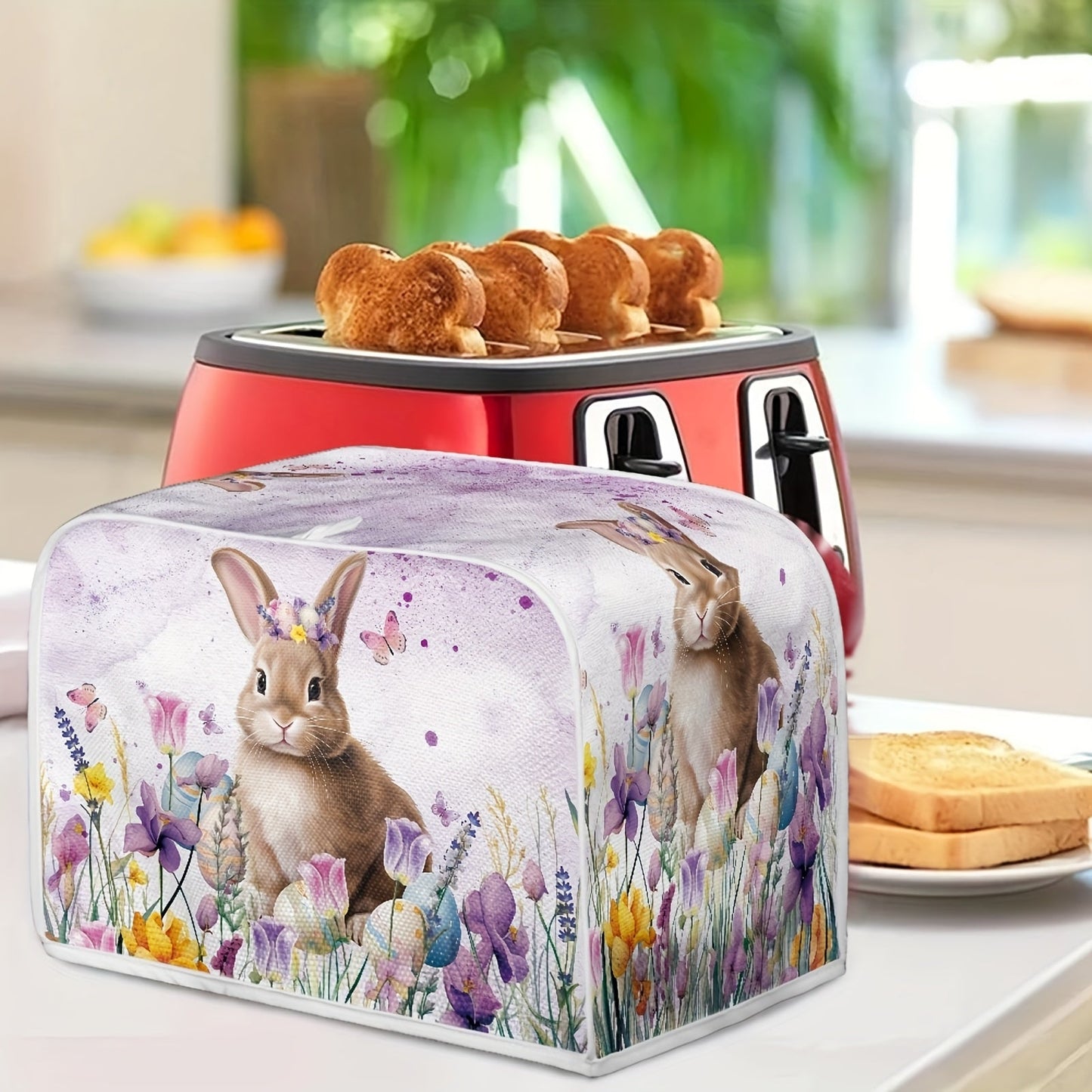 Polyester Toaster Cover for 2-Slice Toaster - Festive Holiday Print, Protects Against Dust and Fingerprints, Easy to Clean - Fits Most Toasters - Long Lasting and Eco-Friendly Kitchen Decor - Perfect for Valentine's Day, St. Patrick's Day, Easter