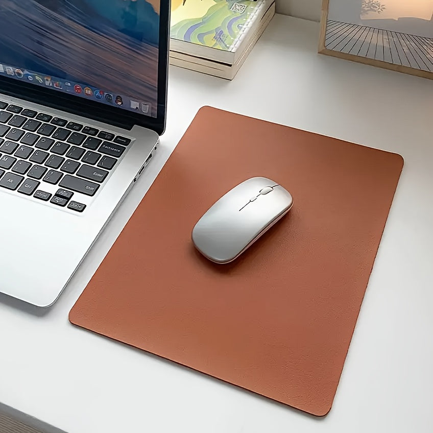 Simple, Fashionable Artificial Leather Mouse Pad for Home Office or Student Use