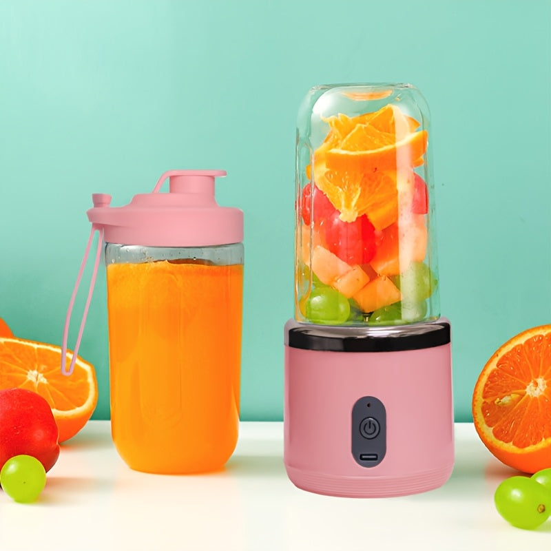 Introducing the upgraded version of our portable juicer set with a powerful 1500mAh ultra long battery. This juicer now features 10 blade heads for increased efficiency and super power. Perfect for making fresh fruit juices, it comes with both a single