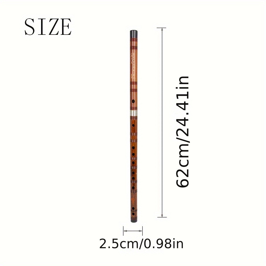 Premium bamboo flute with enhanced sound quality, ideal for beginners and adults. Includes protective case.