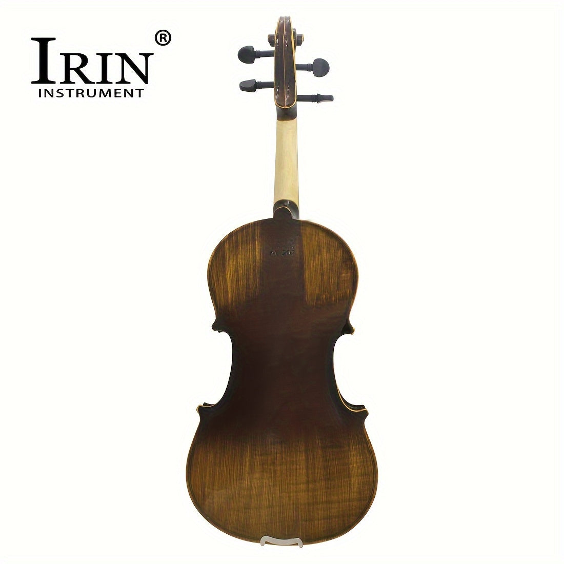 IRIN AV-207 Glossy Violin with Basswood Chin Rest, Precision Pegs, Clear Layers - Deep Brown Finish, Lightweight & Durable Design for Enhanced Sound Quality, Includes Accessories