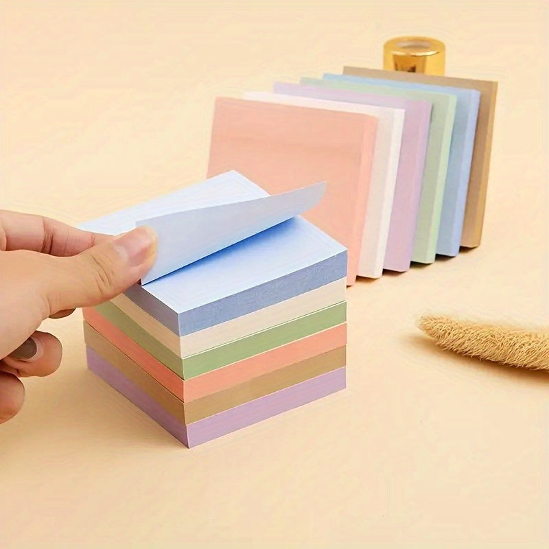 Set of 300 Morandi Color Sticky Notes with Hand-Tearable Square Design, Strong Adhesive, Suitable for Office, Students, Living Room, Bedroom, Bathroom, and Kitchen Use