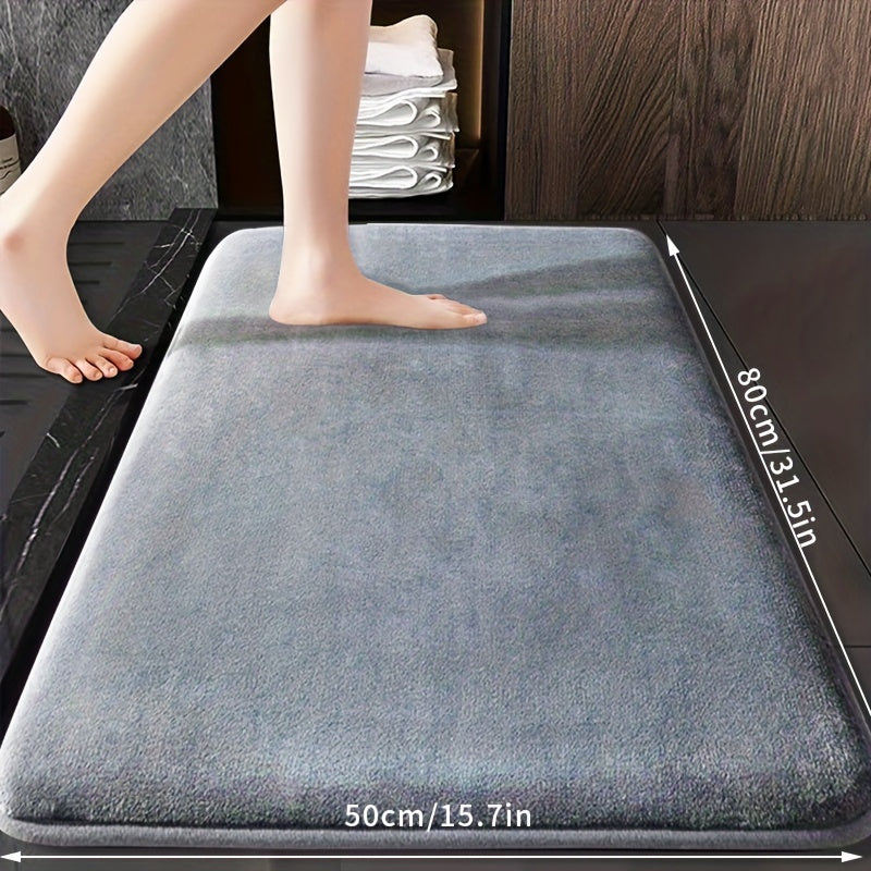 Thick and Plush 25D Sponge Bath Mat - Non-Slip, Highly Absorbent, Ideal for Shower, Kitchen, Laundry Room & Bedroom Décor