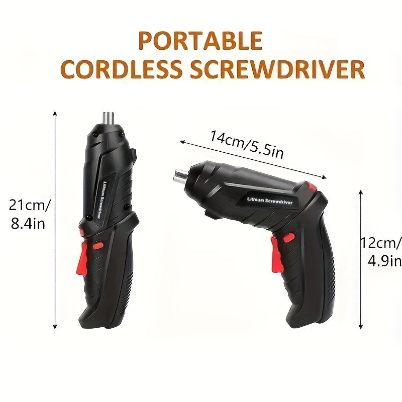 48pcs Cordless Electric Screwdriver Set with LED Light - Rechargeable, Multifunctional Drill Kit for Home Projects, Small Electric Drill Driver, Easy