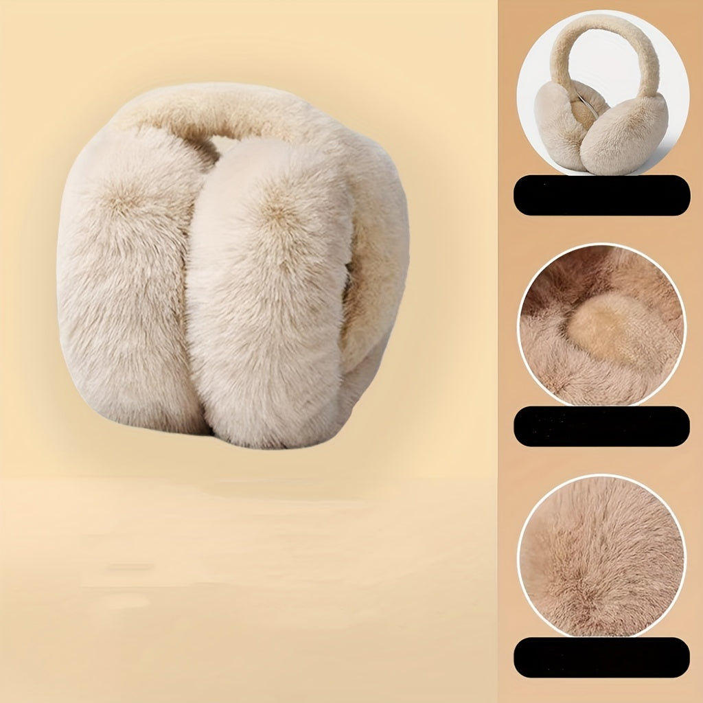 Stay Warm in Style with Velour Winter Earmuffs - Soft and Foldable Ear Warmers for Adults, Hand Washable, Snug Fit for Cold Weather Protection