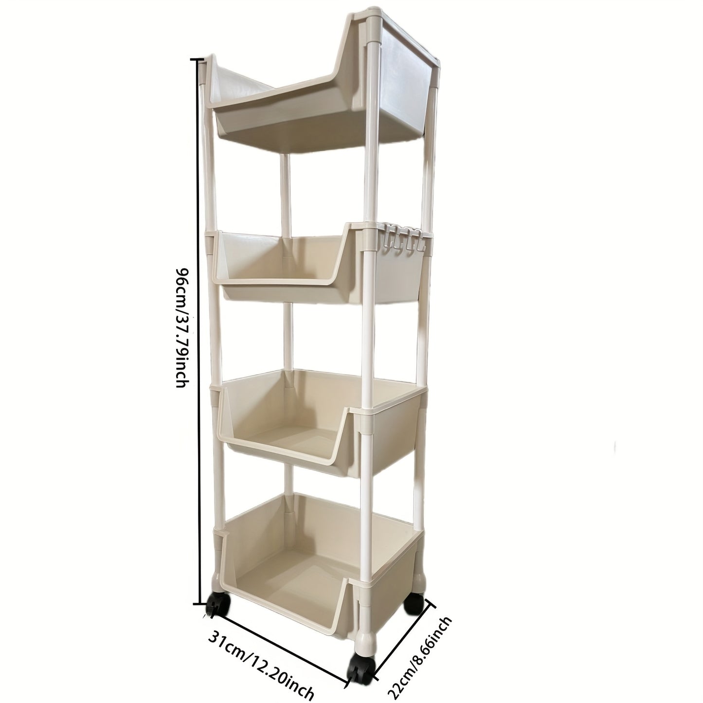 1pc Multi-Tier Spa Storage Cart Organizer with Wheels, PABA-Free, No Electricity Needed for various spaces and salon use.