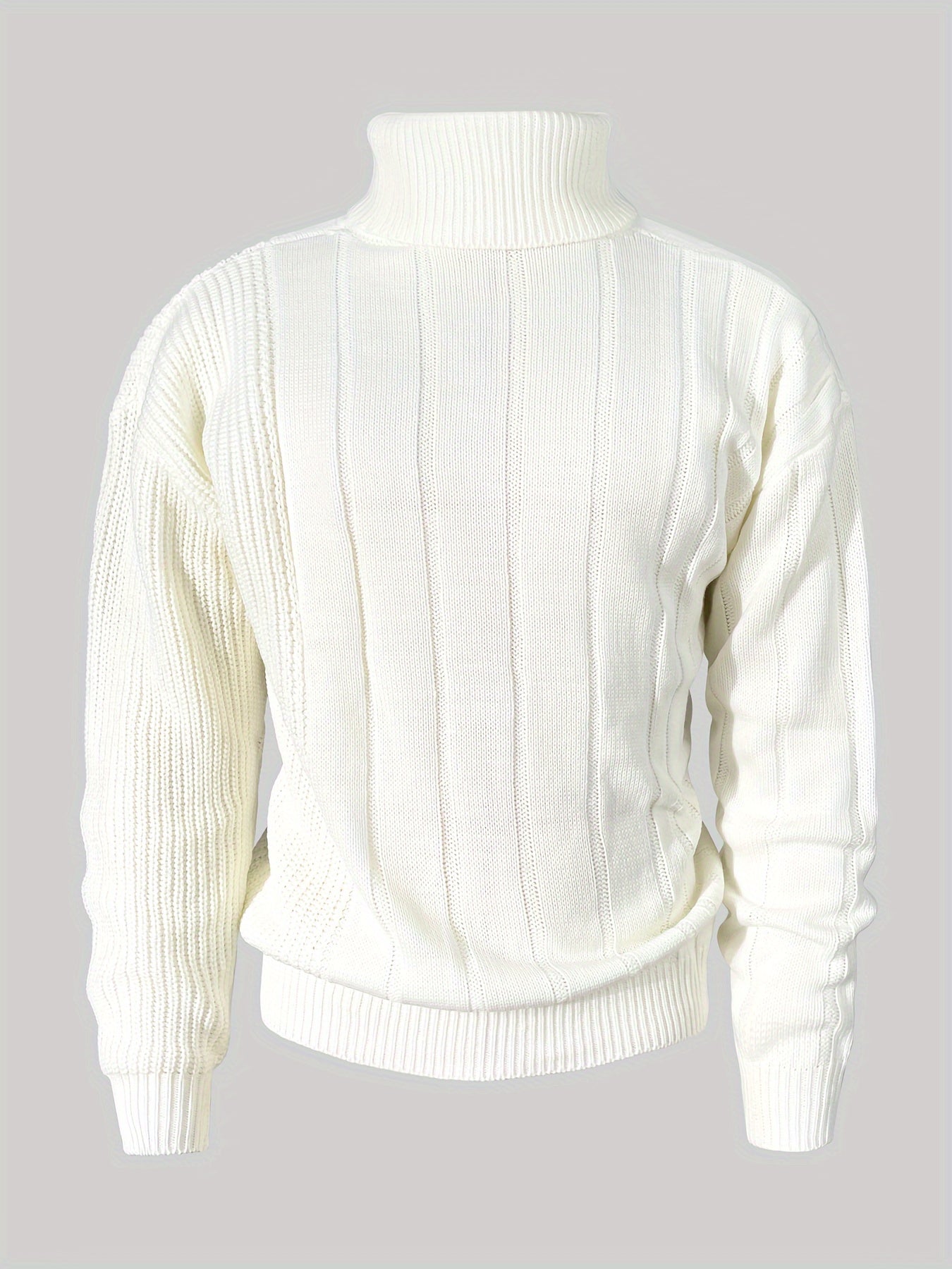 Men's plus size turtleneck sweater for winter, casual and academic style