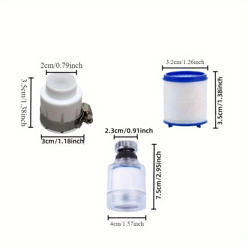 Универсальный фильтр для воды с поворотной головкой, ABS очиститель воды для кухонной раковины, противоразбрызгивающий дизайн - легкая очистка, не требует электричества
