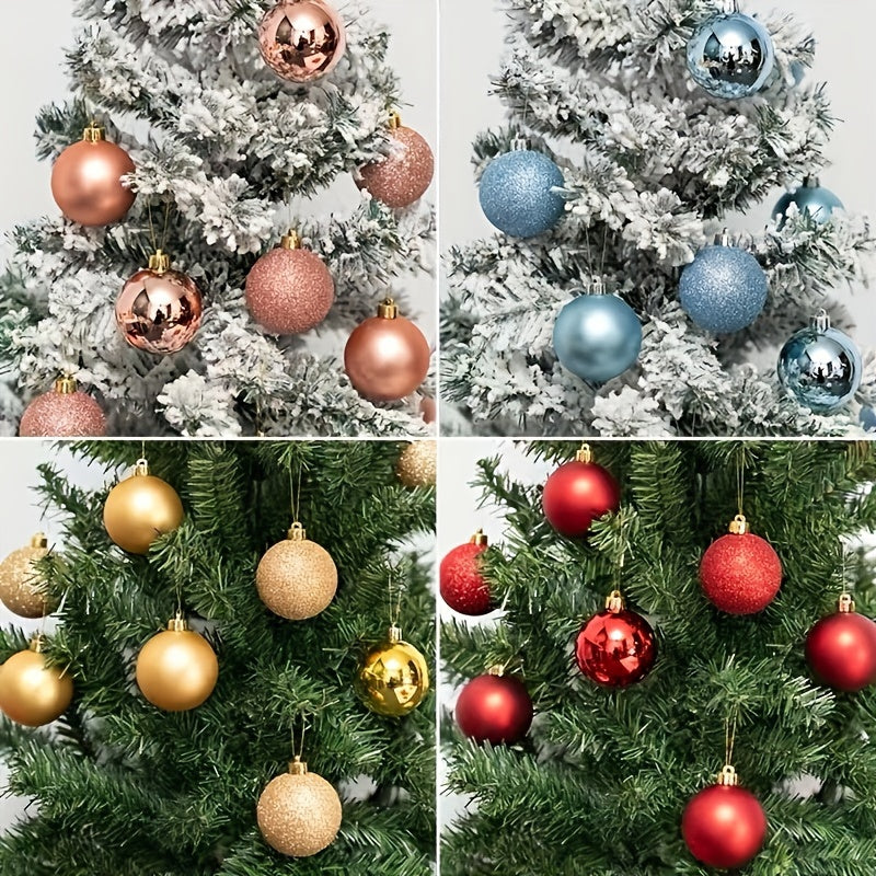 1.18 inch Christmas ball ornaments for holiday decorating. Pack of 24 shatterproof balls for Christmas trees, weddings, parties, and hanging decorations.