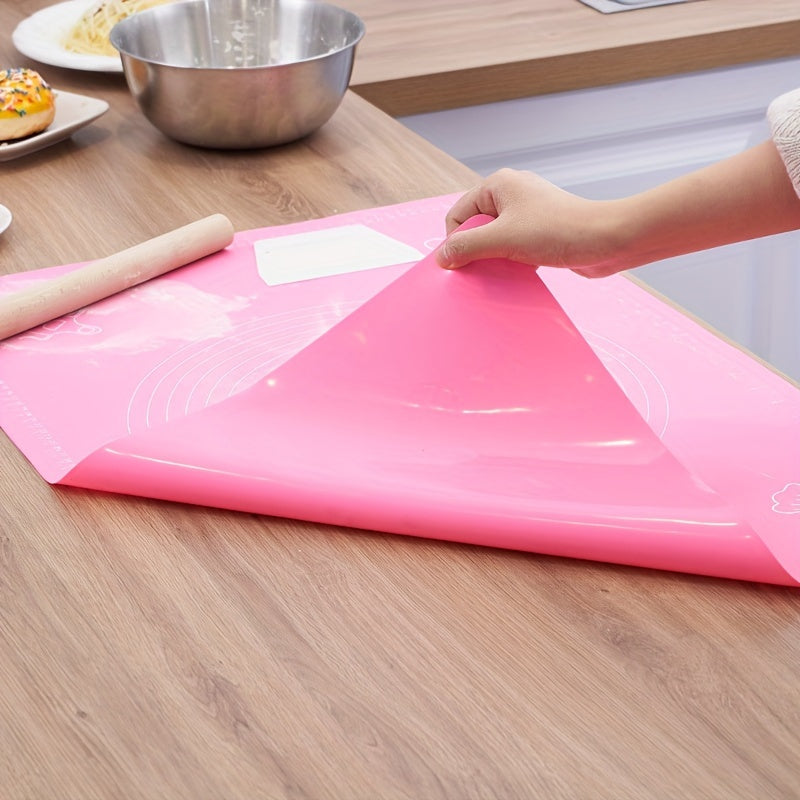 Silicone Baking Mat: Extra Thick with Measurements for Non-Slip, BPA-Free Aseptic Surface - Perfect for Pizza & Cake Dough Rolling - Must-Have Kitchen Tool for Kneading, Measuring, and Cooking