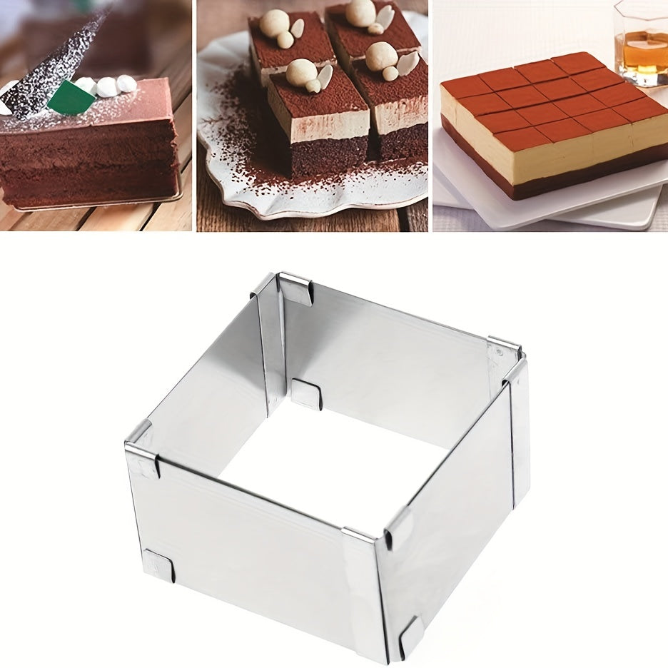 One Piece of Square Cake Mold Ring (14.99cm-27.94cm) with Square Mousse Cake Ring, Cookie Cutters, Pancake Molds, Baking Tools, Kitchen Gadgets, Accessories for the Home Kitchen