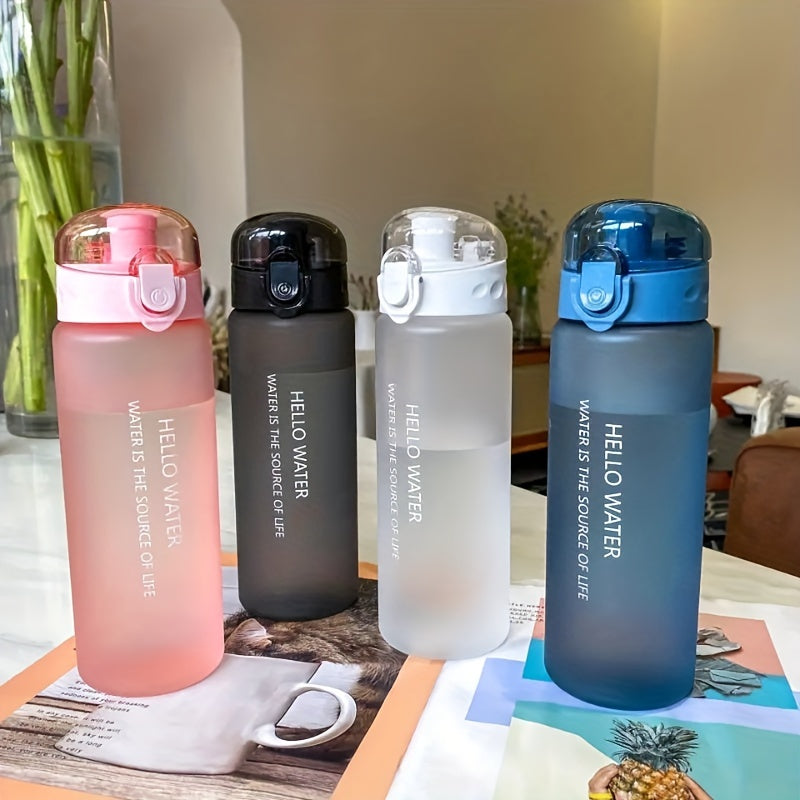 Leak-proof sports water bottle holds 780ml/26.3oz - stylish and portable for outdoor activities.