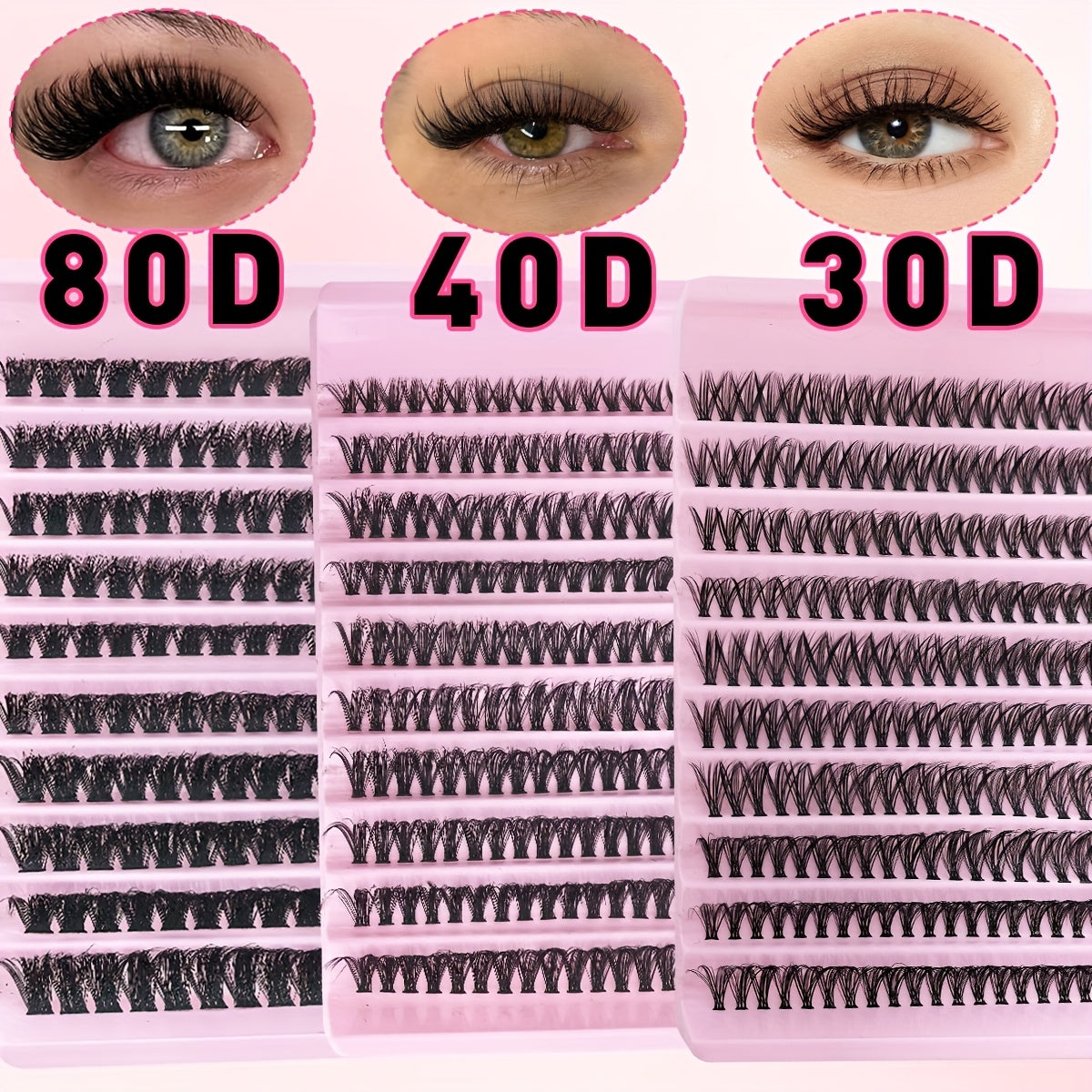 200pcs DIY Eyelash Extension Kit with mixed 8-16mm lengths, waterproof faux mink lashes suitable for all eye shapes. Soft, comfortable, and easy to apply for beginners, reusable with