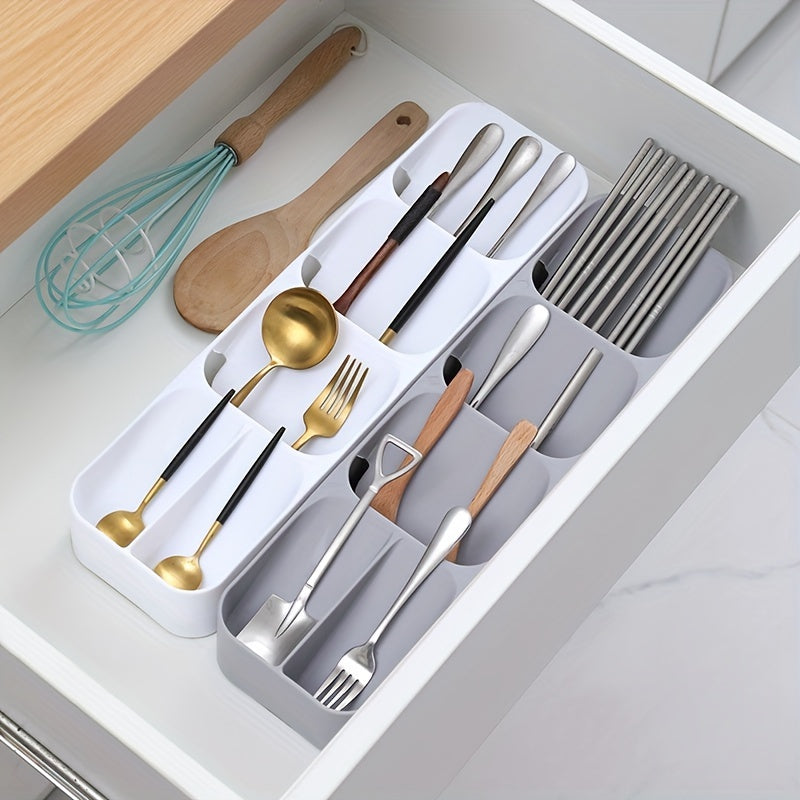 Organize Your Flatware Easily with the 1-Piece Multifunctional Drawer Organizer - Keep Cutlery Sorted, Stored, and Displayed Conveniently