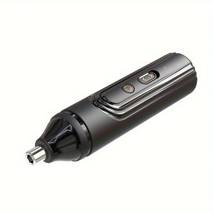 Mini cordless electric screwdriver with USB rechargeable lithium battery, accessories included, compact and portable.