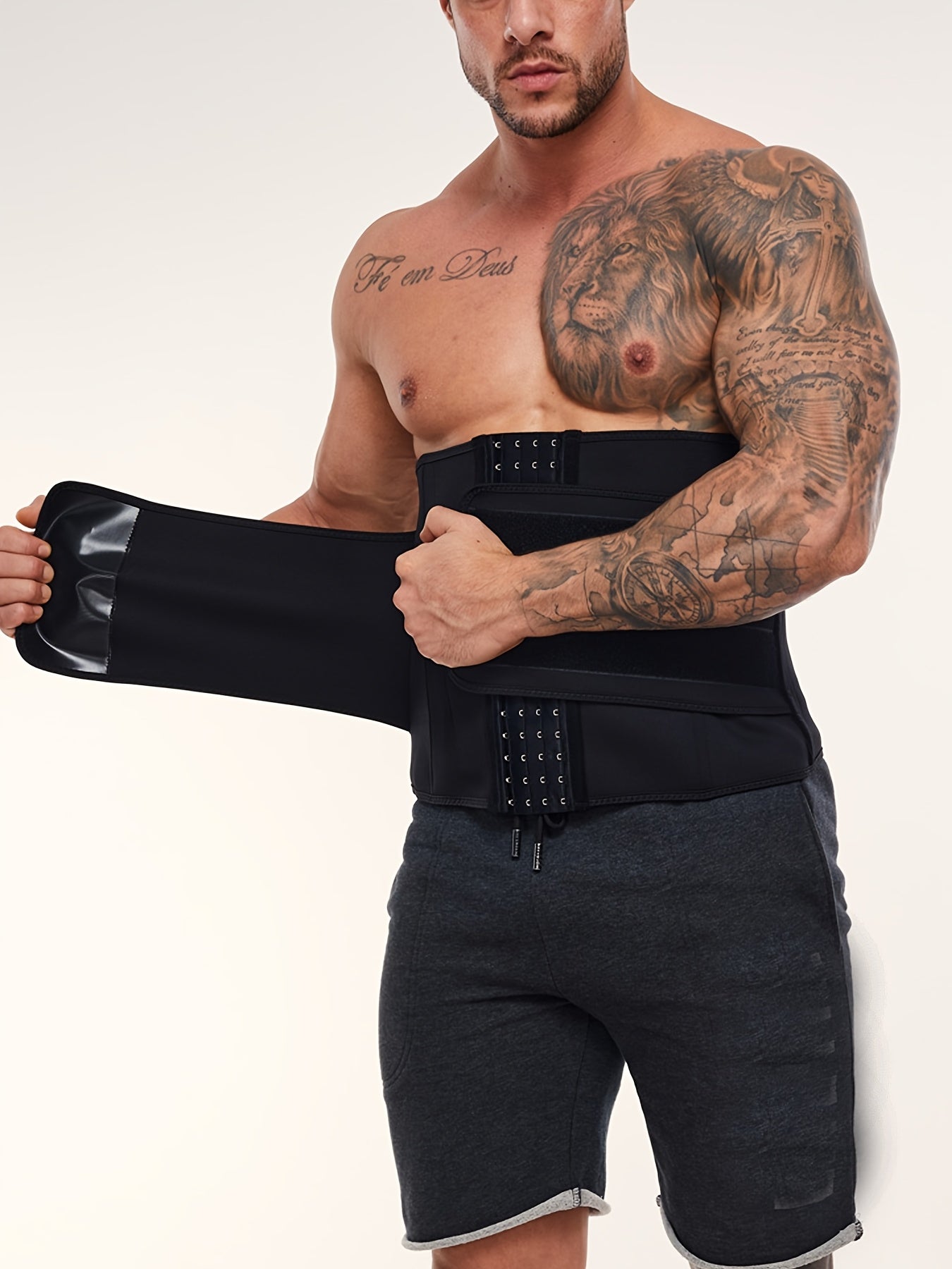 Men's Adjustable Sweat Waist Trainer Belt - Body Shapewear for Men