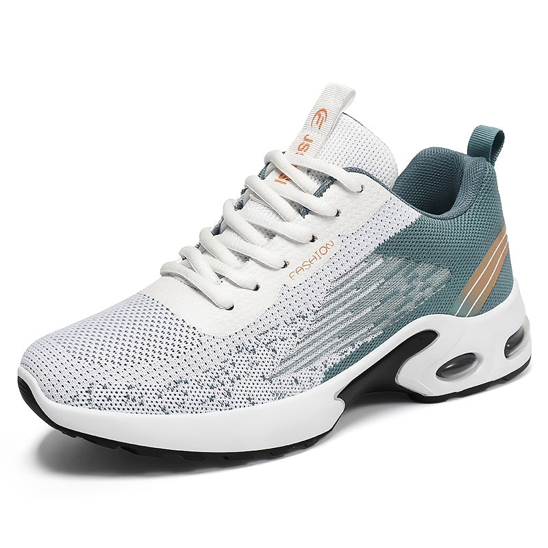 Men's Fashion Sports Sneakers with breathable mesh upper, lace-up design, PVC sole, and cloth insole for year-round comfort.