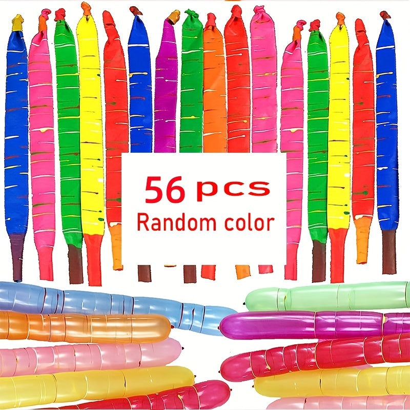 28pcs Holiday Atmosphere Universal Flying Long Strip Sky Rocket Balloon, Color Latex Balloon suitable for any occasion.