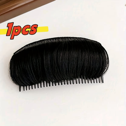 Vintage style hair padding clip for women made of polyester fiber, creating a natural and invisible volumizing effect. Features a fluffy top hair pad and bouffant bun maker accessory