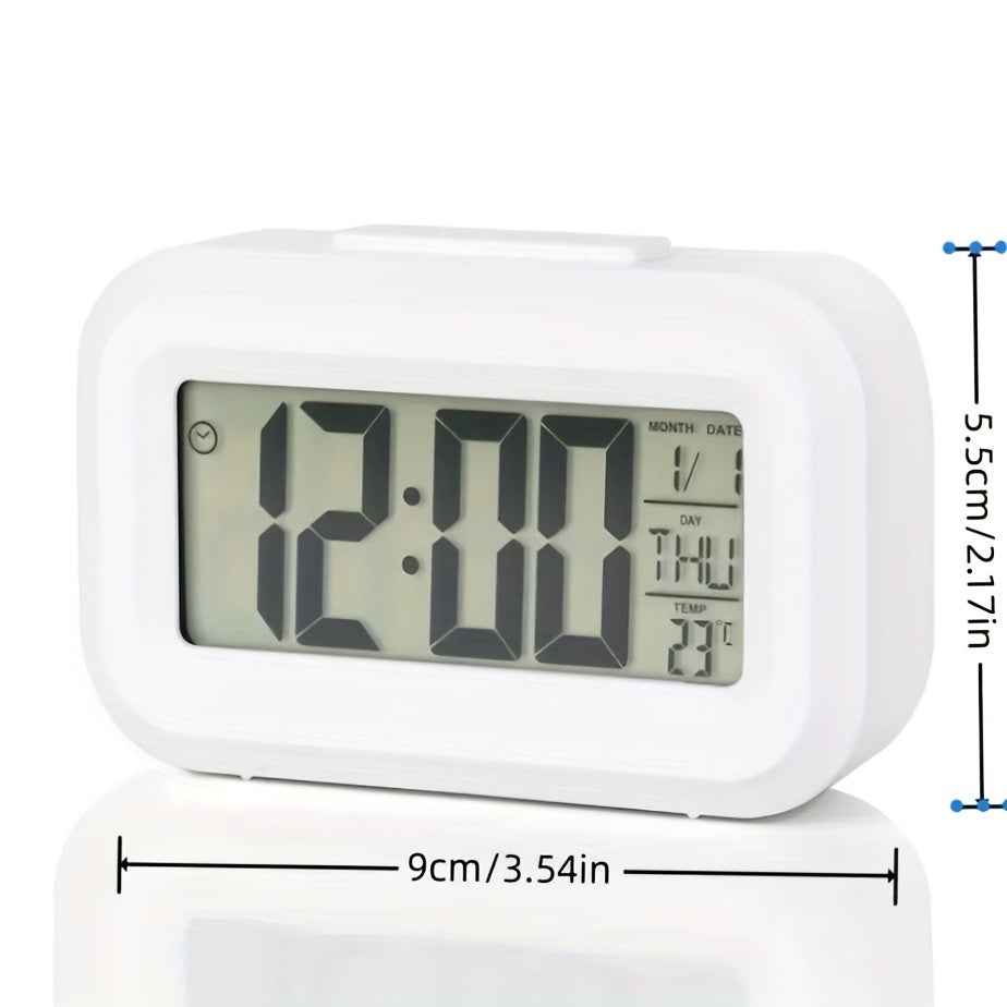 Fashionable office alarm clock with multiple functions and luminous display. No battery included.