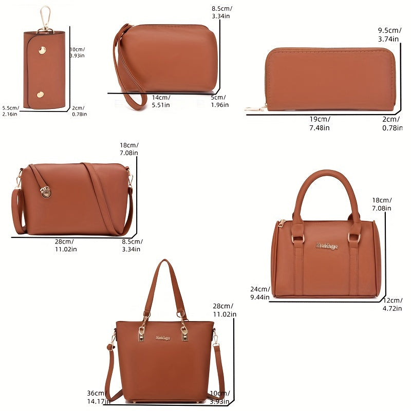 Large cross-body bag for mothers made of PU material with six compartments.