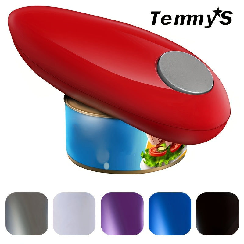 Temmys Automatic Can Opener: Easy-to-Use Kitchen Gadget Powered by 2 AA Batteries (Batteries Not Included)