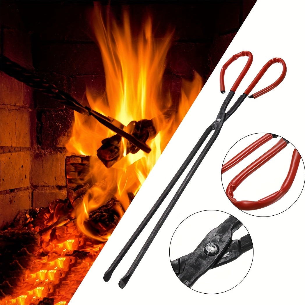 A durable 3-piece set of heavy-duty metal BBQ grill accessories. These charcoal hooks feature long handles and loops, making them ideal for outdoor barbecues and fireplaces. No electricity required. Essential outdoor grilling tools made from durable