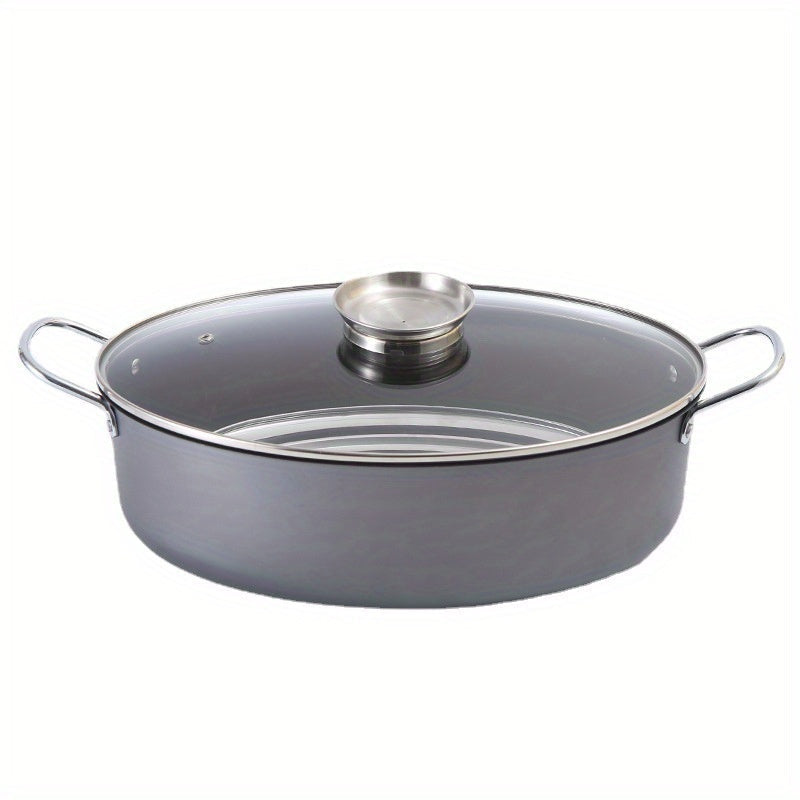 Multipurpose Large Steamer Pot with Non-Stick Coating - Ideal for Cooking Seafood, Fish & More - Works with Gas & Induction Stoves, Grill, and in Home Kitchens