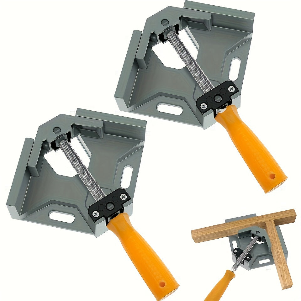 1pc Aluminum Alloy 90° Right Angle Clamps with Adjustable Swing Jaw for Woodworking and Welding, ideal for Carpenter DIY Tool, Industrial Cabinet Drawer Clamp, Gift for Men.