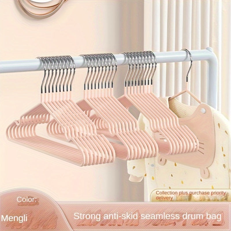 20 Non-Slip Metal Baby Hangers - Sturdy and Space-Saving for Nursery and Bedroom Clothing Storage, Convenient for Use