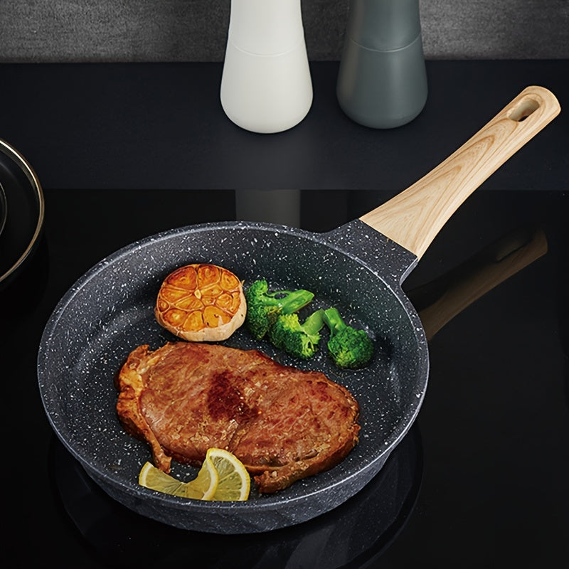 1 piece of Breakfast Pot and Pan Set, including an omelette pan and pancake steak pan, all designed with a non-stick coating for easy washing. Compatible with both electromagnetic and gas stoves.