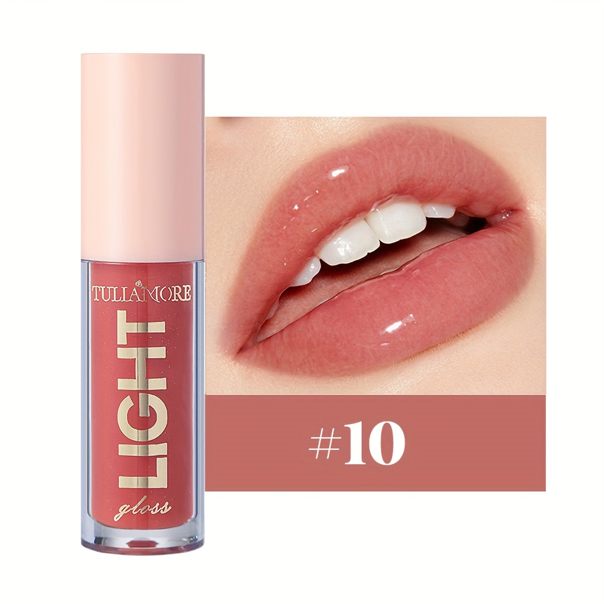 12 colors of lip oil for daily use, providing moisturizing and hydrating benefits with a mirror shine finish.