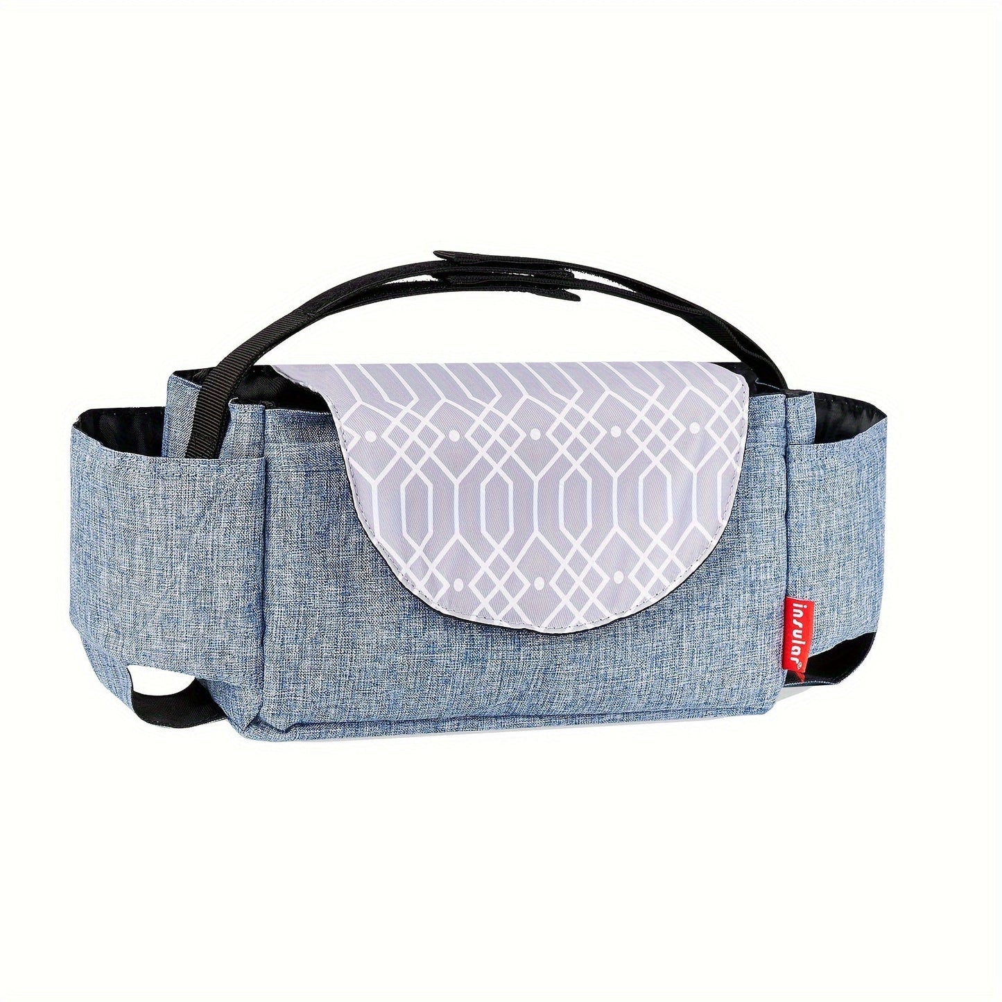 Polyester Multi-Purpose Stroller Organizer - Ideal for Storing Diapers, Bottles, and Cups