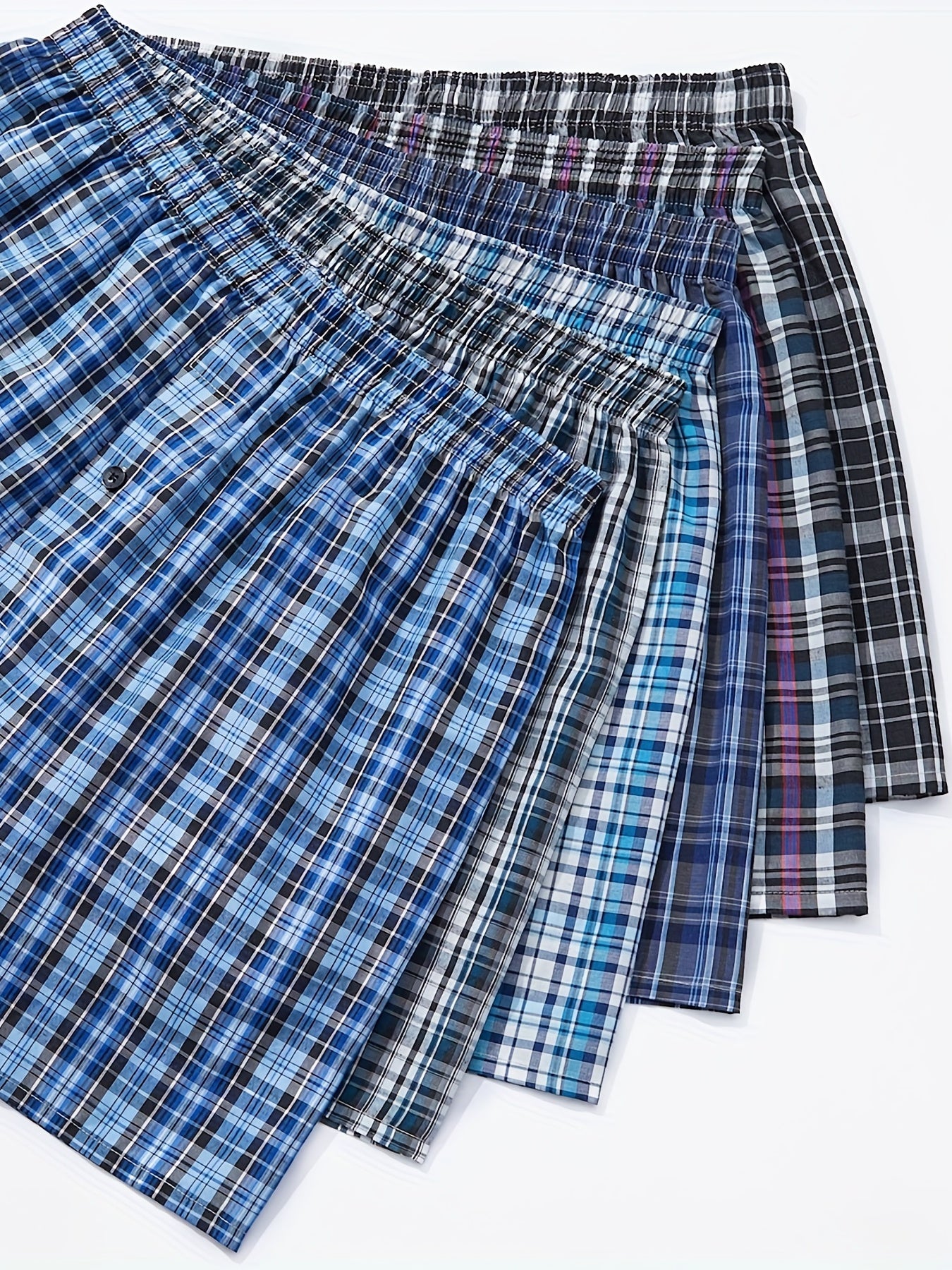 JupiterSecret Men's Woven Boxer Shorts, 6-10 Pcs, Random Color, Elastic Waistband