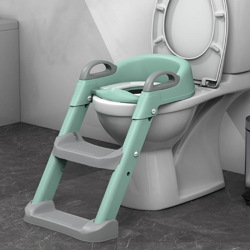 Toilet Training Seat with Ladder and Foldable Potty Seat Cushion for Kids