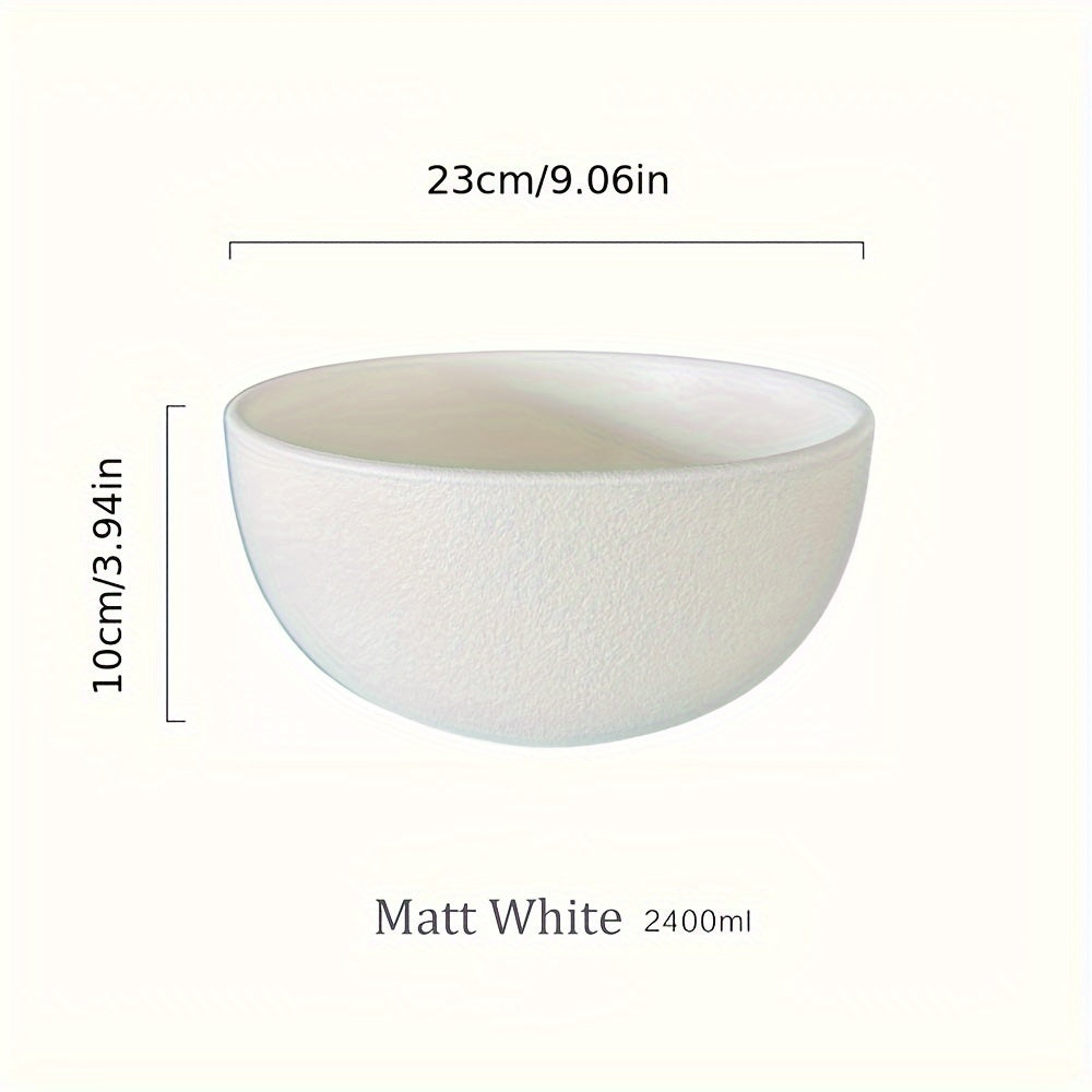 Large Ceramic Bowl from KINGLANG - Ideal for Soup, Salad, Ramen & More - Sturdy Tableware for Kitchen & Restaurant Use