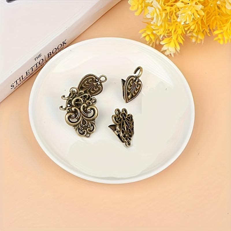 Elegant Vintage Metal Brooch Set with Irregular Shaped Scarf Clips, Shawl Pins, and Cardigan Buckles - Perfect for Women's Fashion Accessory