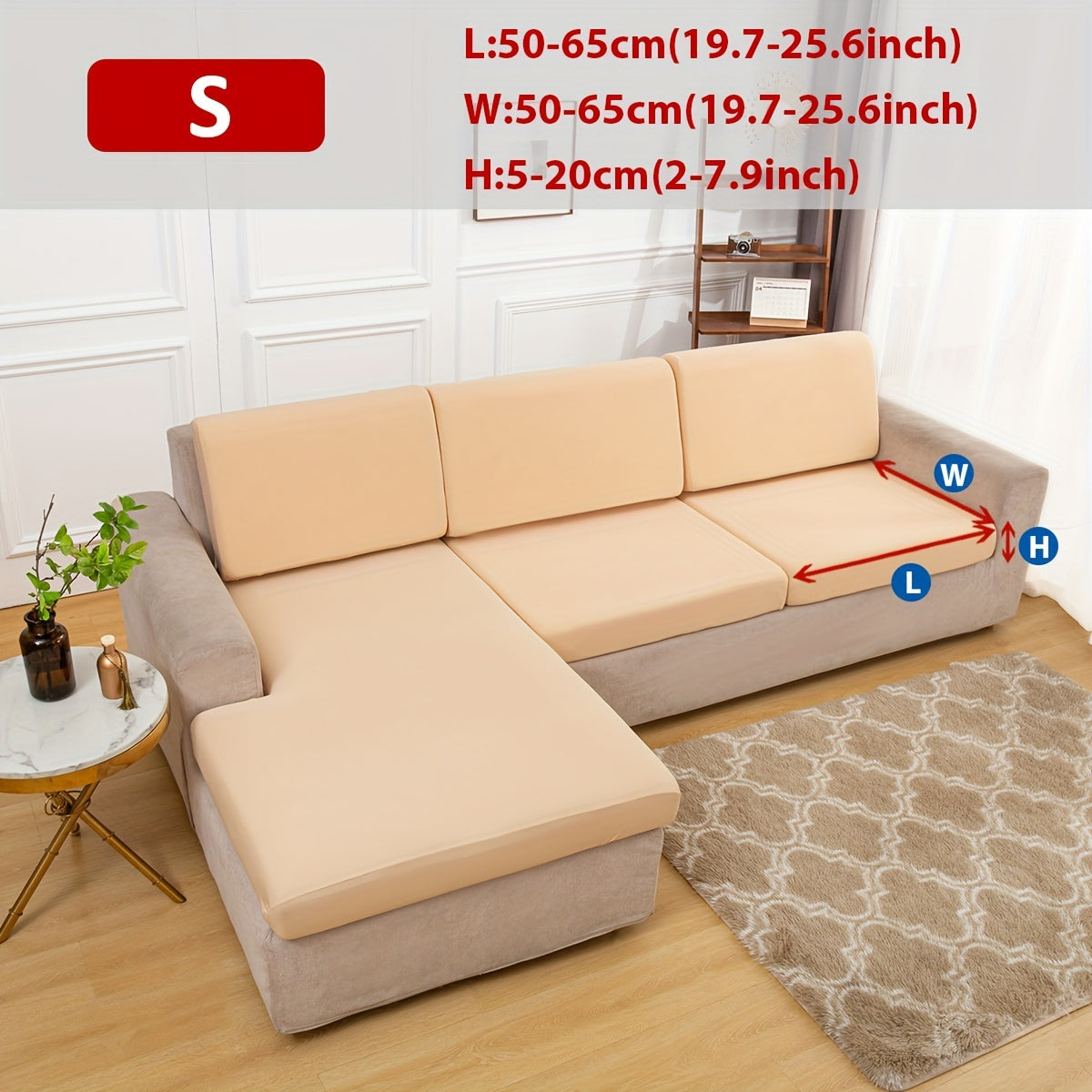 Classic Stretch Sofa Cover, Elastic Band Slipcover for Armchair to Sectional Sofas, Machine Washable Polyester and Spandex Blend, Fits Single to Four Seater Couches.