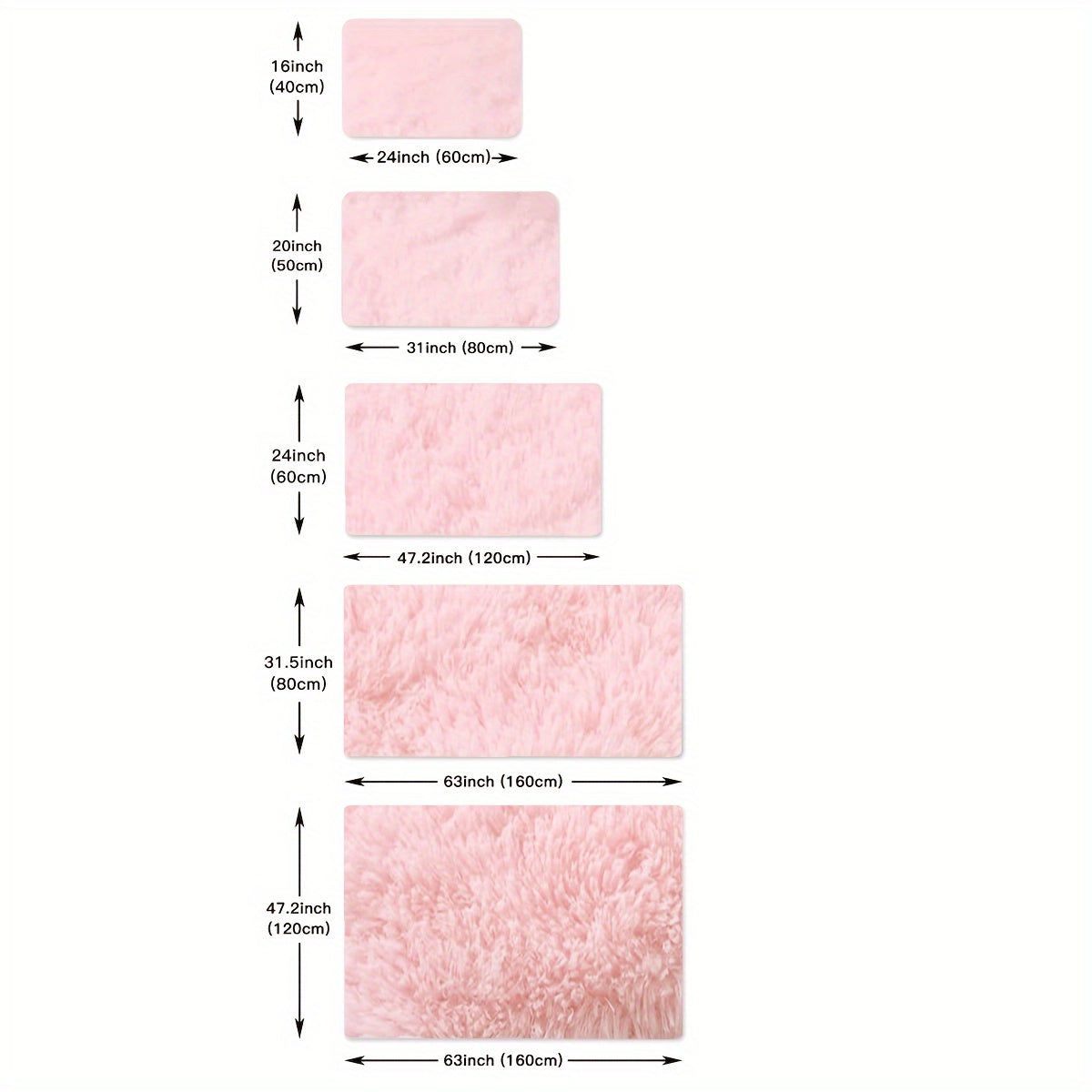 Luxurious Pink Shaggy Area Mat - Soft and Absorbent Mat for Bedroom and Living Room Decor, Polyester Material, Non-Slip, Machine-Made, Perfect for Any Holiday, Living Room Rug