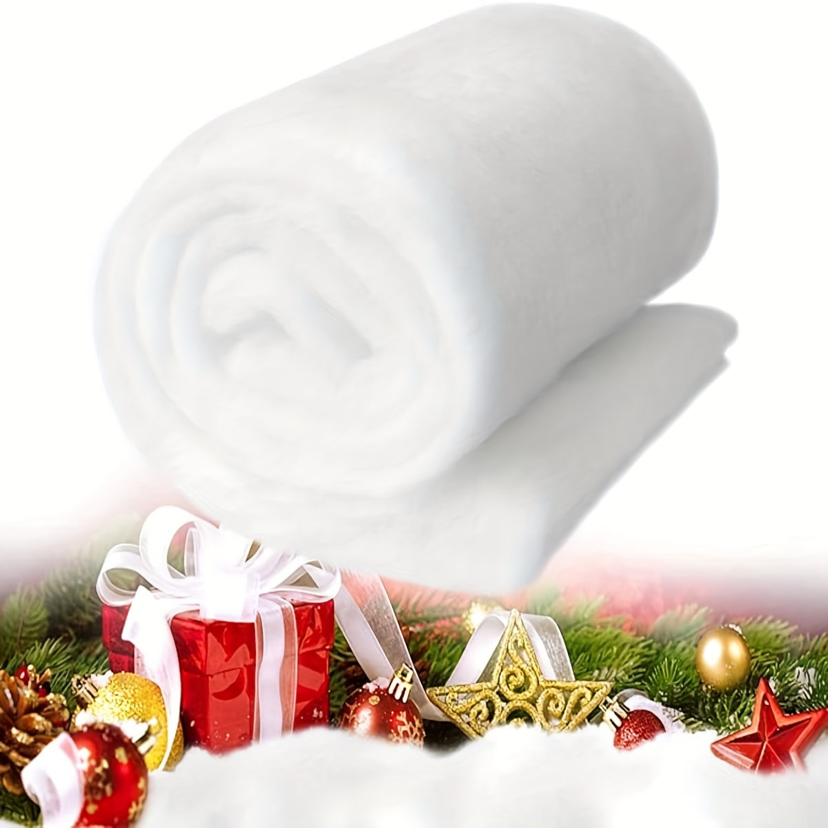 1 piece of artificial snow blanket for New Year and Christmas decorations, including Christmas trees, rustic crafts, snowballs, and photo backdrops. Great for adding a festive touch to your holiday decor.