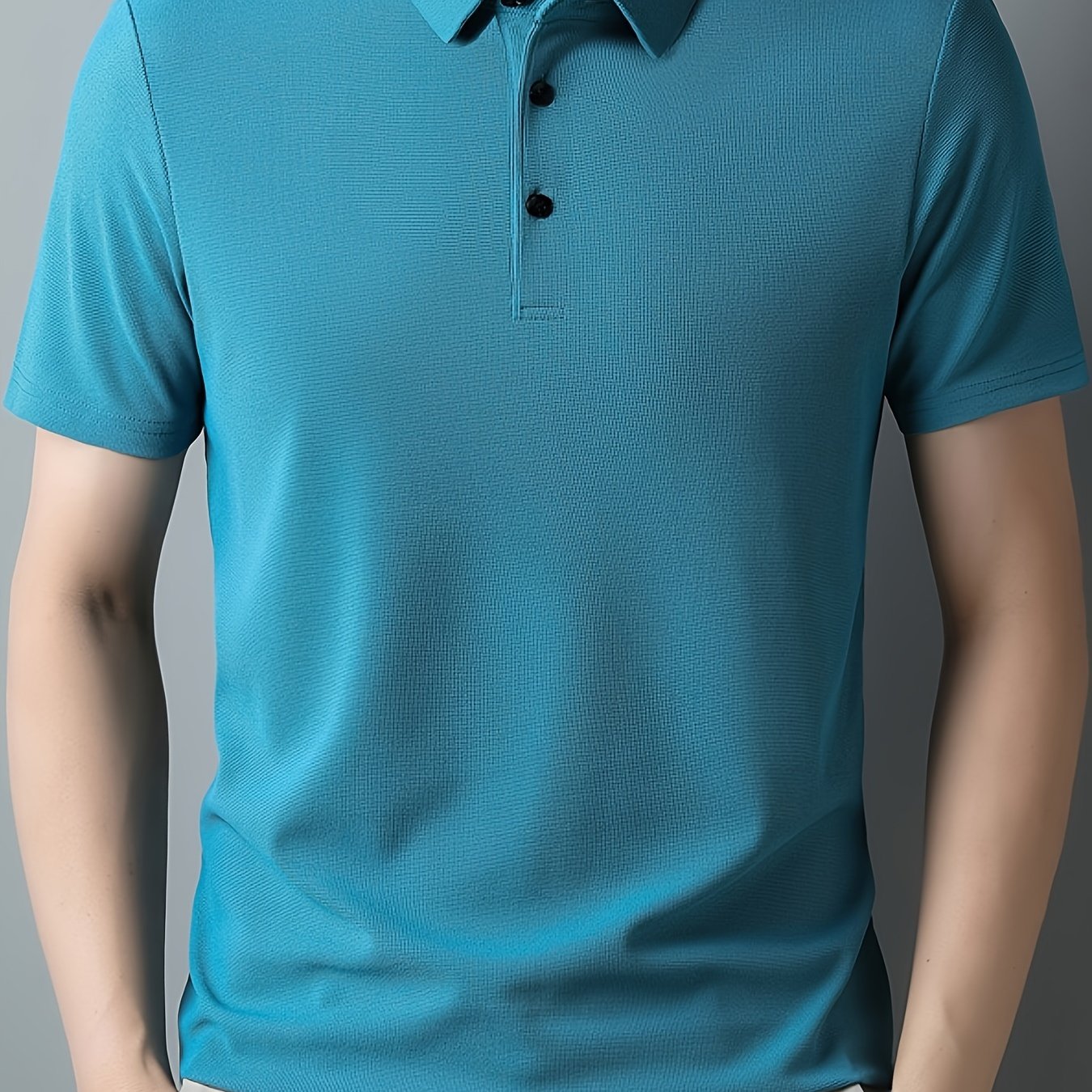 Men's Short Sleeve Henley Shirt for Summer Golf and Outdoor Activities, Casual and Comfortable Sports Top