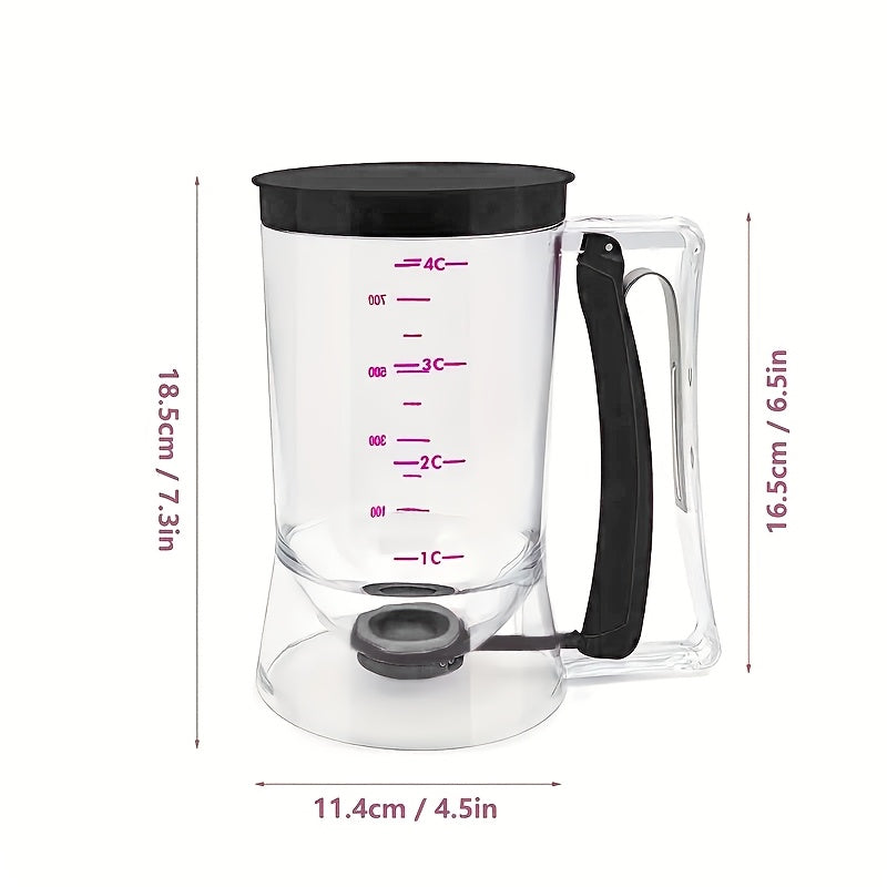 1pc Cupcake Batter Dispenser - Easy to Pour, Non-Stick, Space-Efficient, Ideal for Cupcakes, Waffles, Cakes, Pancakes, Sturdy and Easy to Clean, Safe for Food Contact, Kitchen-friendly.