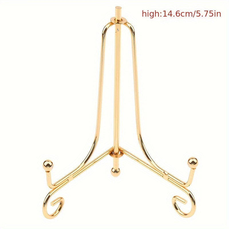 Stylish Gold Iron Display Stand for Various Decor Items | Easy to Assemble, Ideal for Home and Office Shelving